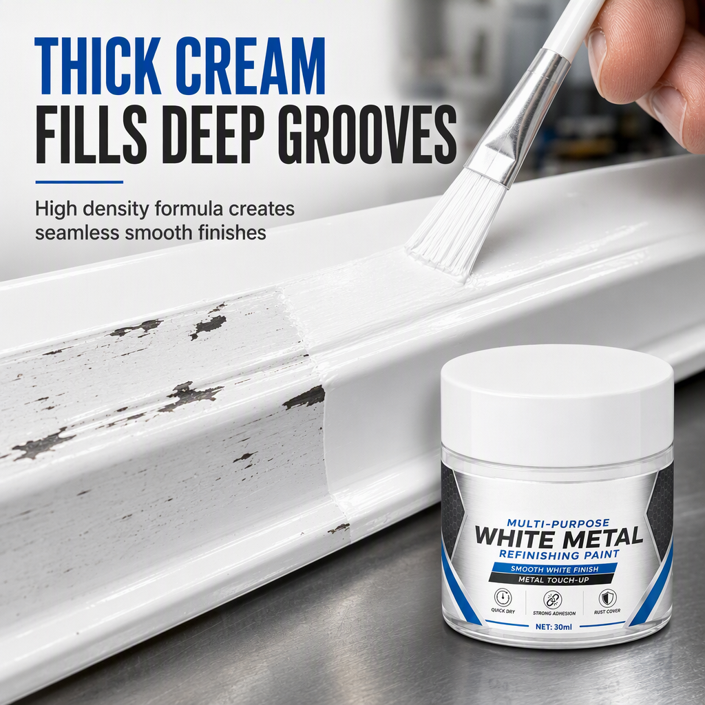 🎨 Multi-Purpose White Metal Touch-Up Paint – Quick & Easy Surface Refresh